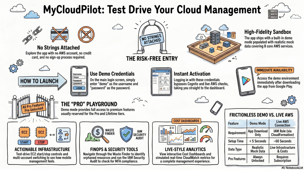 Not Ready to Connect Your AWS Account? Try the Demo.